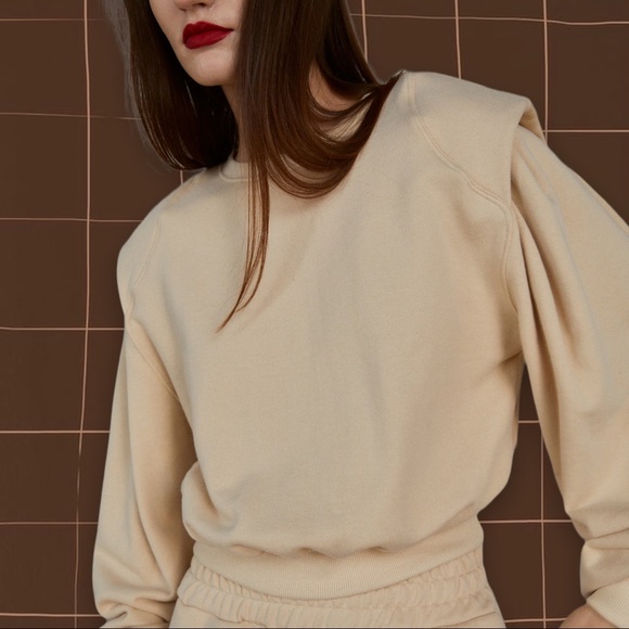 Pad Shoulder sweater + jogger set - Picture 4 of 4